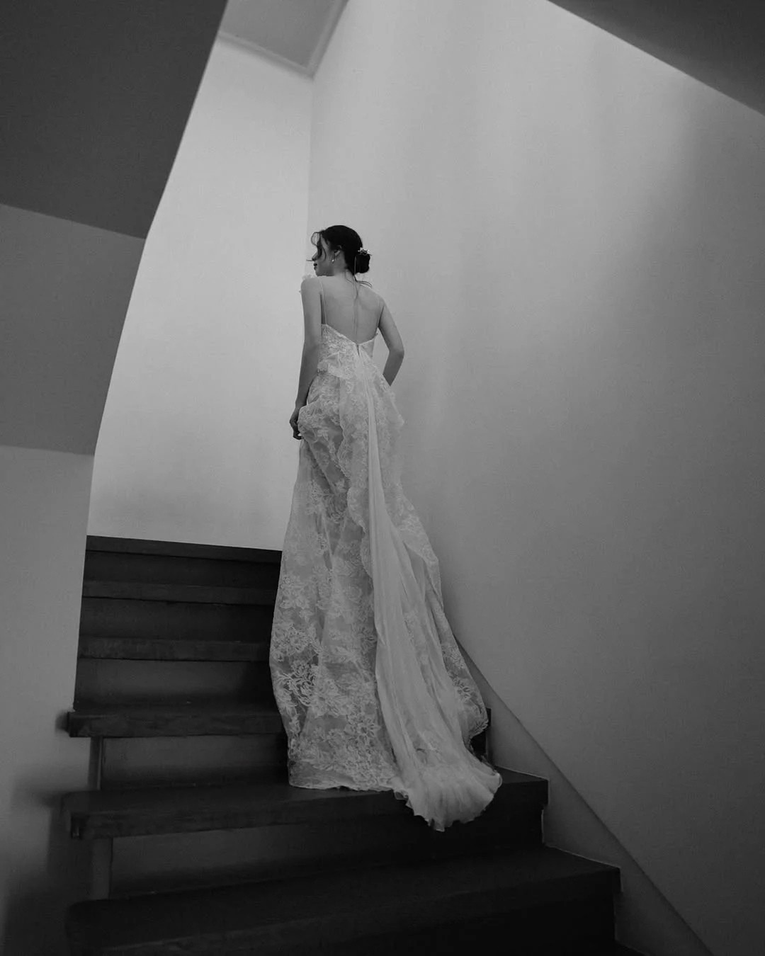 Lace Flower Wedding Bridal Gown