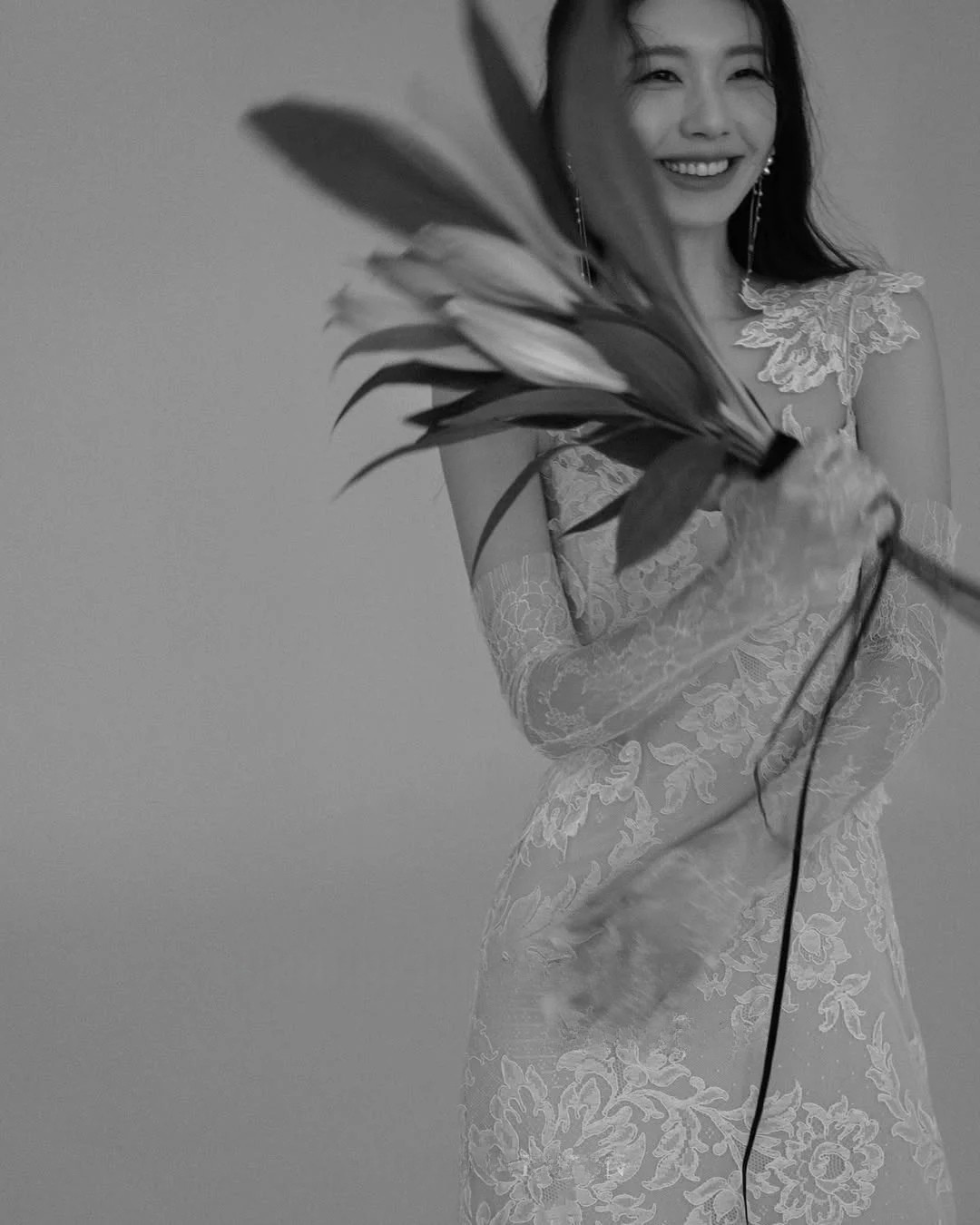 Lace Flower Wedding Bridal Gown