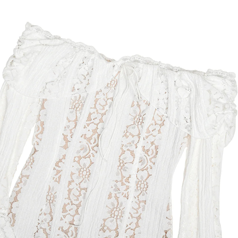 Off Shoulder Bodycon Dress - Maxi